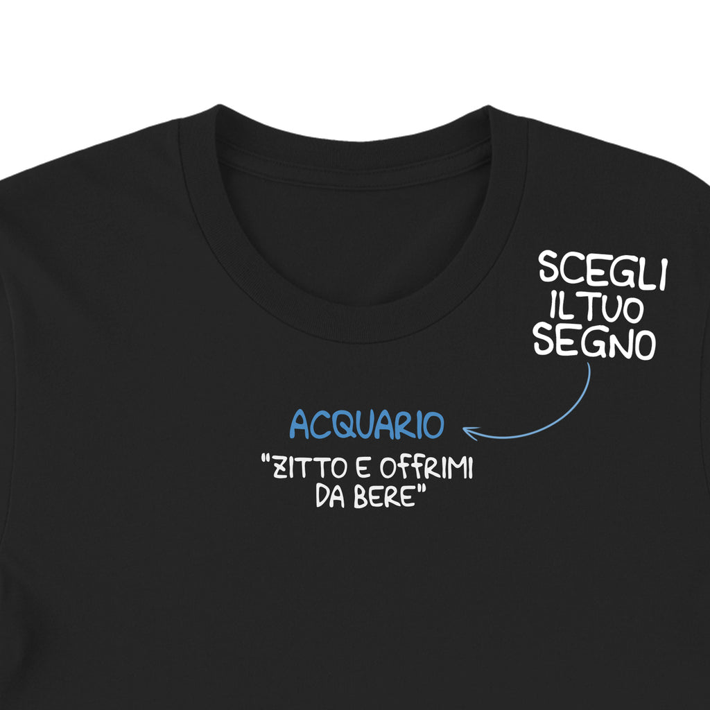 Maglietta Zitto e offrimi da bere dell'album T-shirt esilaranti di Luigi Torres Cerciello, T-Shirt uomo donna e bambino a maniche corte in cotone con girocollo
