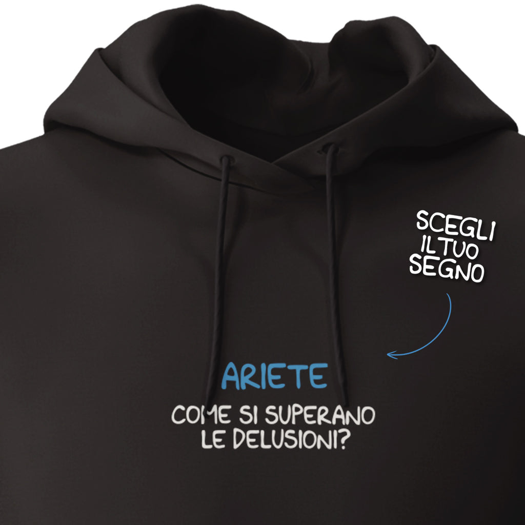 Felpa unisex Come si superano le delusioni dell'album Mood esilarante di Luigi Torres Cerciello con cappuccio senza zip, stile e comfort in un unico prodotto