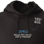 Felpa unisex Reggo più l'alcol dell'album Mood esilarante di Luigi Torres Cerciello con cappuccio senza zip, stile e comfort in un unico prodotto