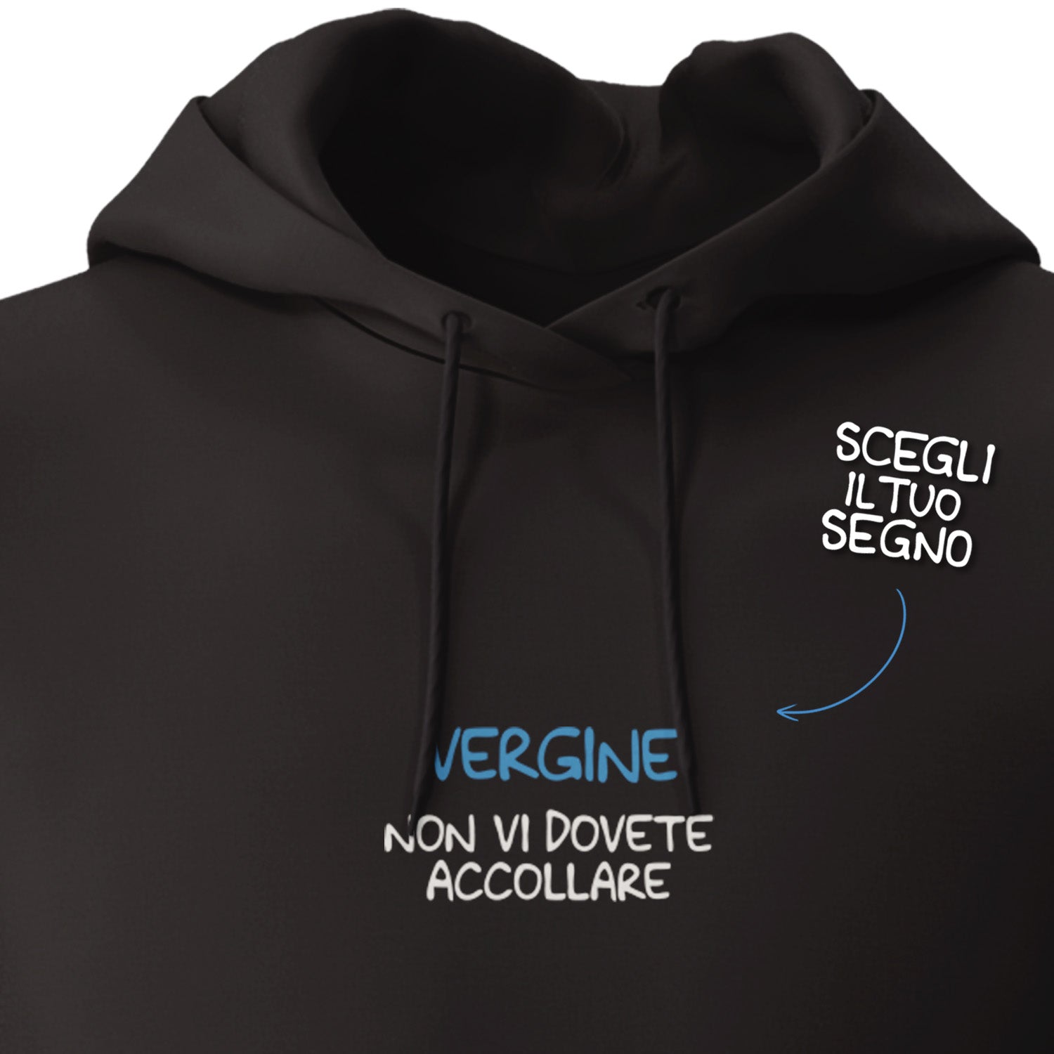 Felpa unisex Non vi dovete accollare dell'album Mood esilarante di Luigi Torres Cerciello con cappuccio senza zip, stile e comfort in un unico prodotto