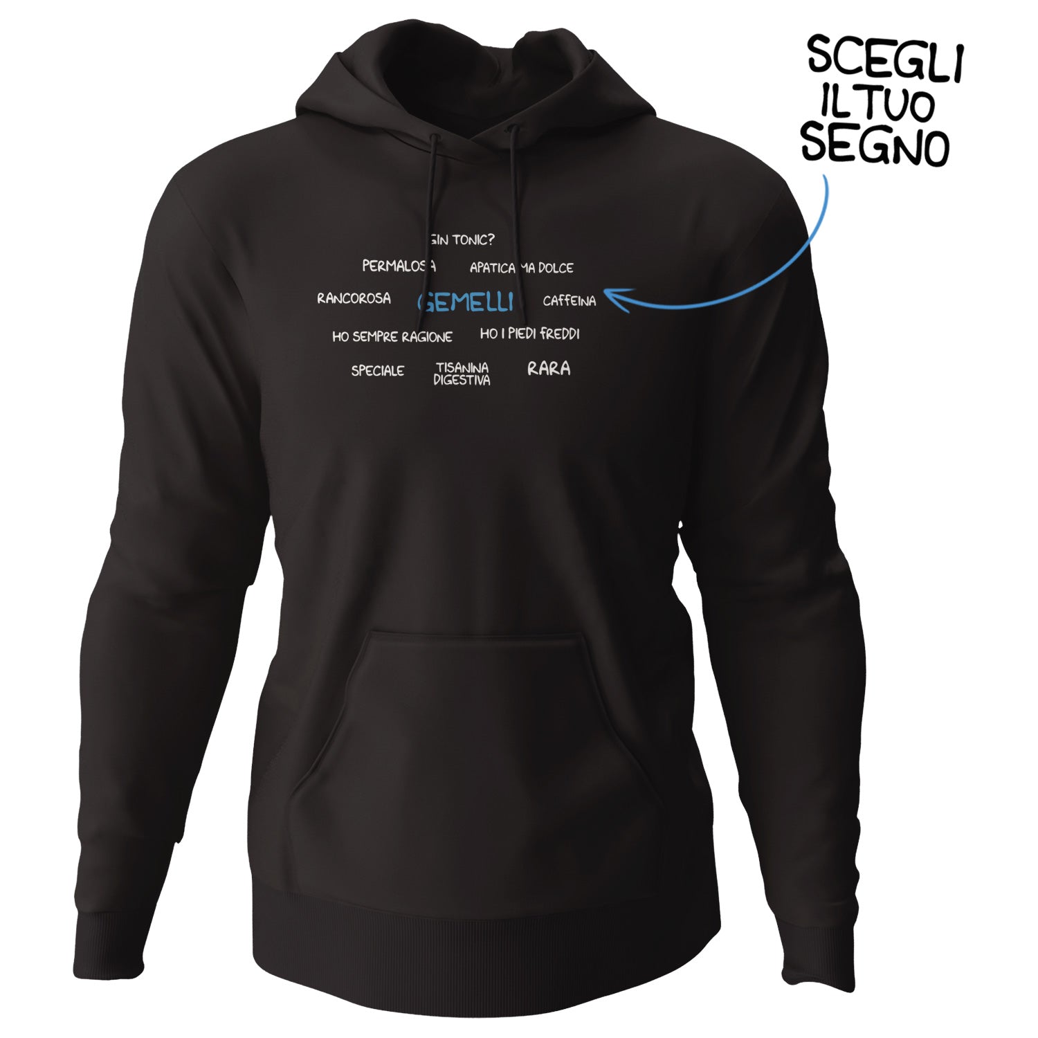 Felpa unisex Mood cloud dell'album Mood esilarante di Luigi Torres Cerciello con cappuccio senza zip, stile e comfort in un unico prodotto