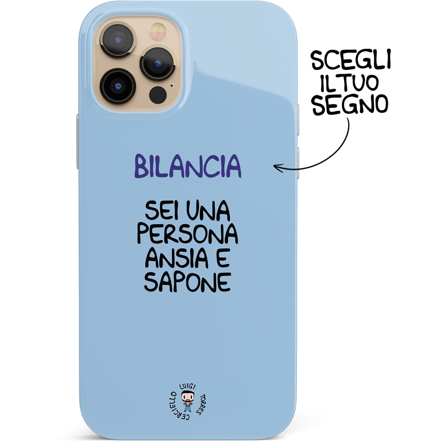 Cover Sei una persona ansia e sapone dell'album Cover esilaranti di Luigi Torres Cerciello per iPhone, Samsung, Xiaomi e altri