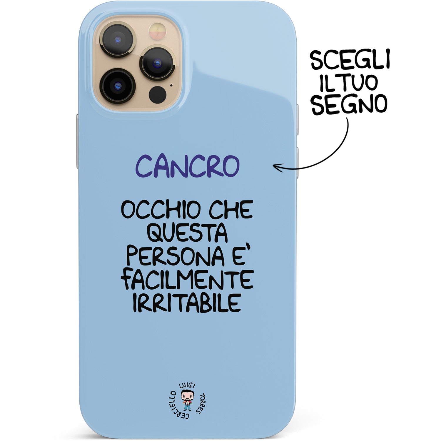 Cover Occhio che questa persona è facilmente irritabile dell'album Cover esilaranti di Luigi Torres Cerciello per iPhone, Samsung, Xiaomi e altri