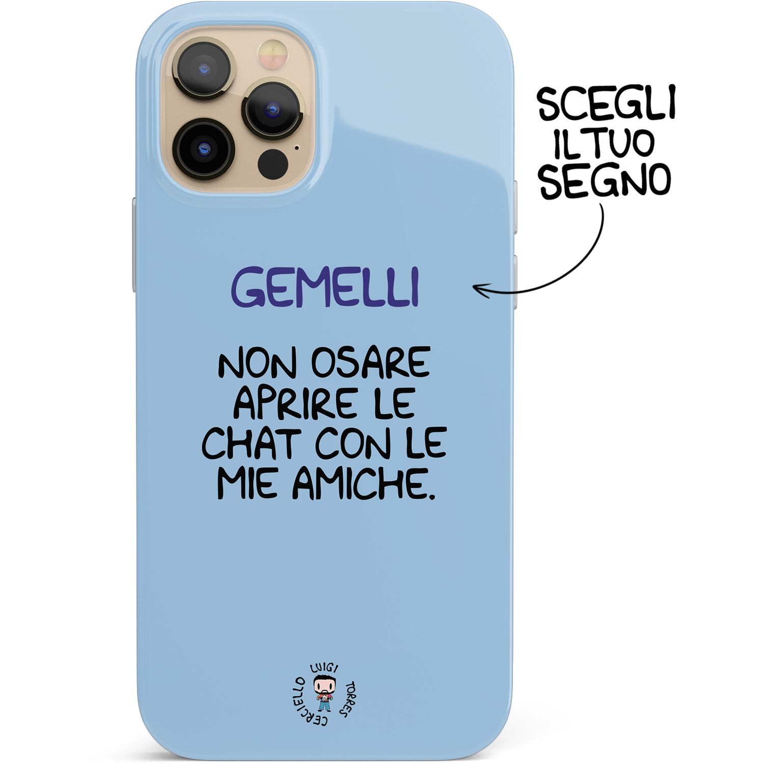 Cover Non osare aprire le chat dell'album Cover esilaranti di Luigi Torres Cerciello per iPhone, Samsung, Xiaomi e altri